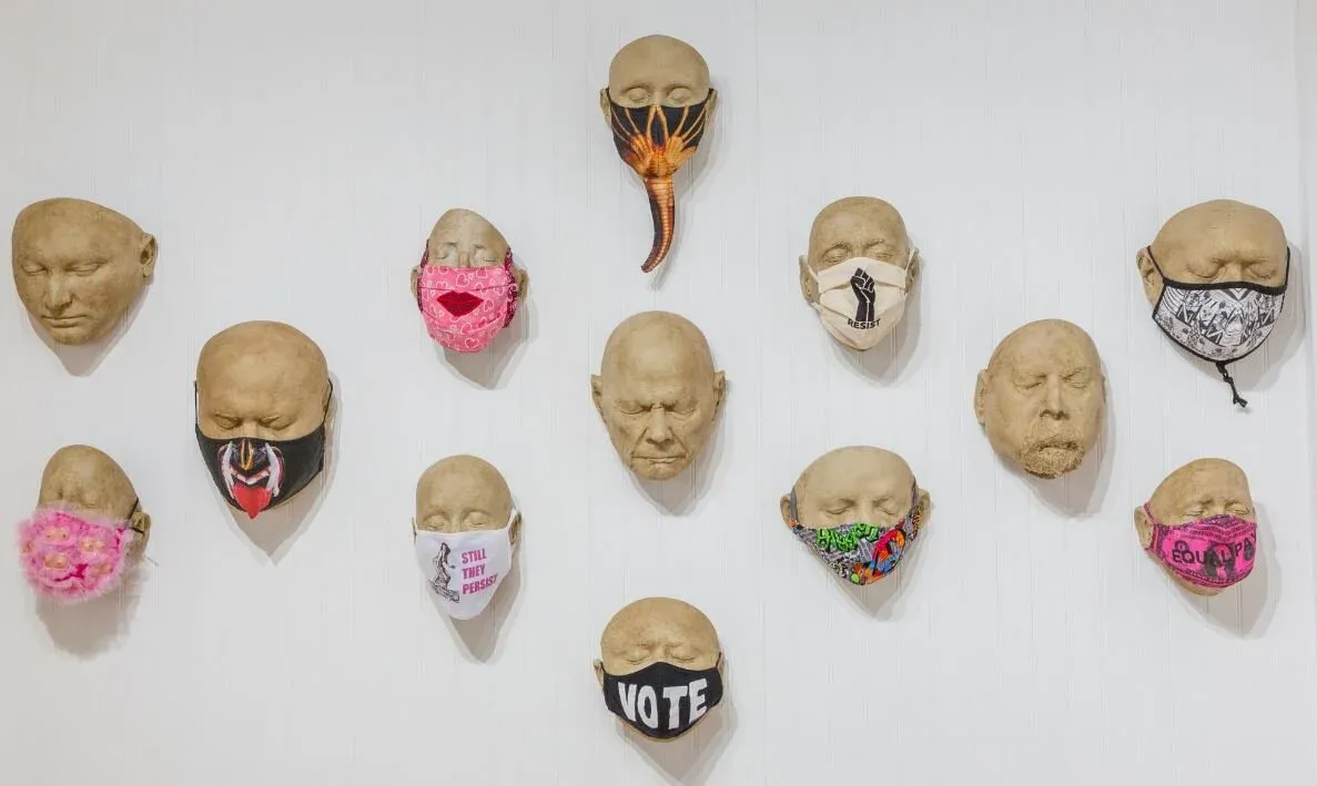 "Masks We Wear Exhibit, Pendleton Street Gallery, Cincinnati, Ohio. 2020