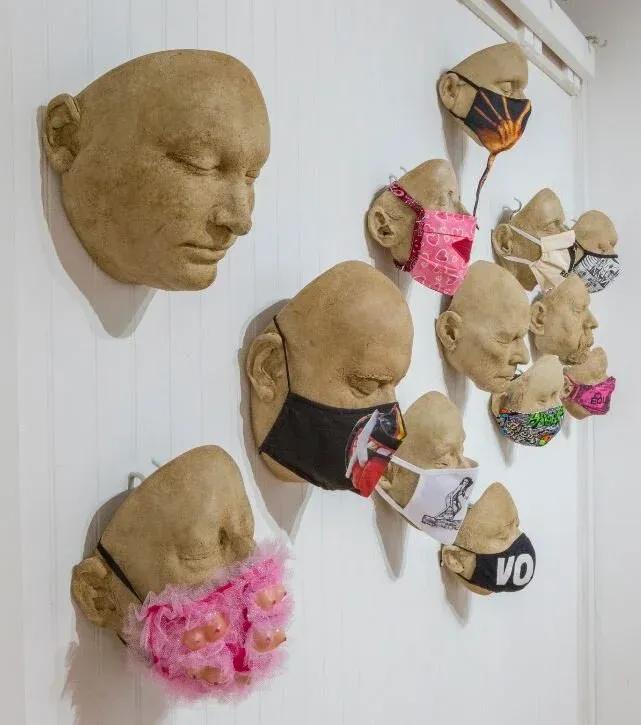 "Masks We Wear Exhibit, Pendleton Street Gallery, Cincinnati, Ohio. 2020